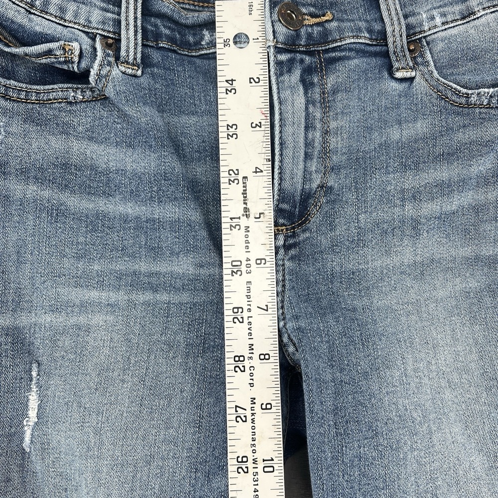 Lucky Brand Brooke Legging Jeans Women 8/29 Blue Skinny Distressed Raw Hem - Picture 3 of 11
